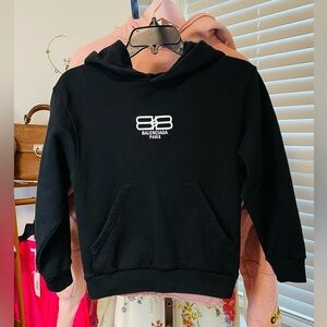 Balenciaga Authentic size 8 Big Kids Black hoodie
